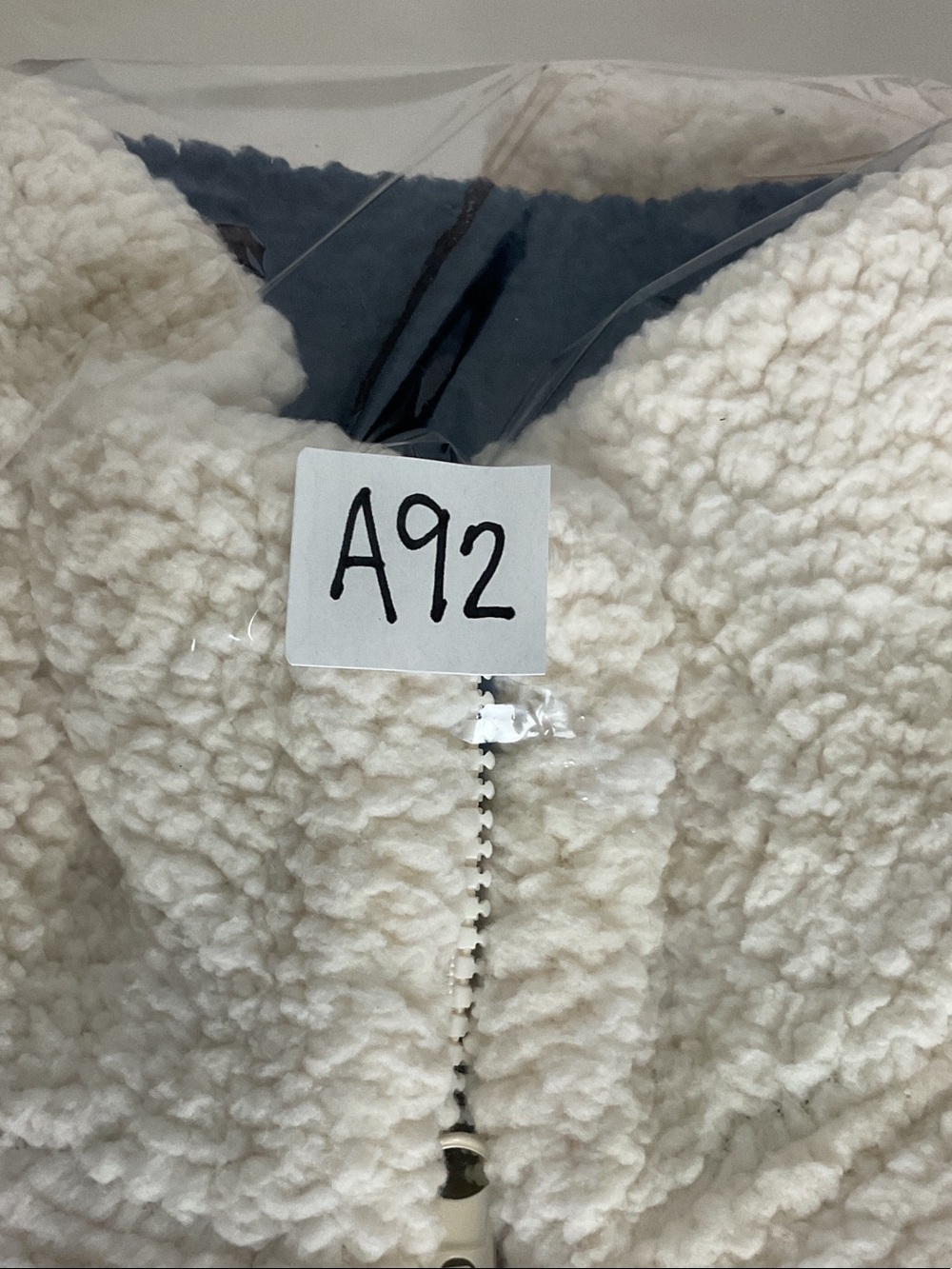 Disney Off-White Sherpa Jacket with Navy Trim - Picture 9 of 9